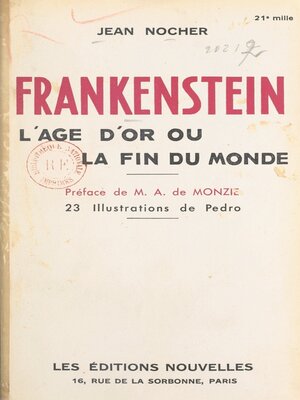 cover image of Frankenstein